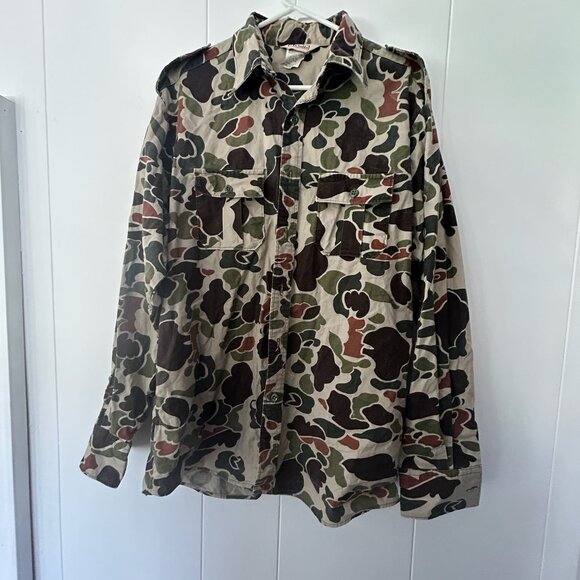 Mens Camo Button Down- XL - Picture 2 of 4